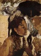 Edgar Degas The Woman Play Parasol Spain oil painting artist
